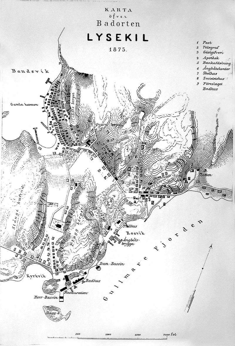 Karta över Lysekil 1875
